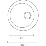 EVIER IX 45X38 1CUVE ROND b