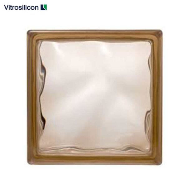 BRIQUE DE VERRE COULEUR MARRON 19x19x8cm VITROSILICON