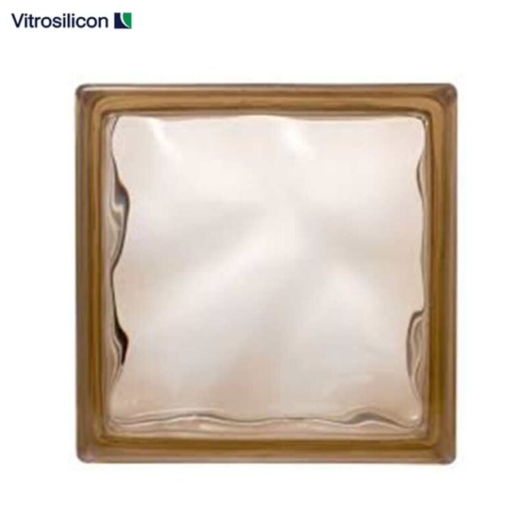 BRIQUE DE VERRE COULEUR MARRON 19x19x8cm VITROSILICON