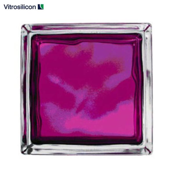 BRIQUE DE VERRE COULEUR ROSE 19x19x8cm VITROSILICON