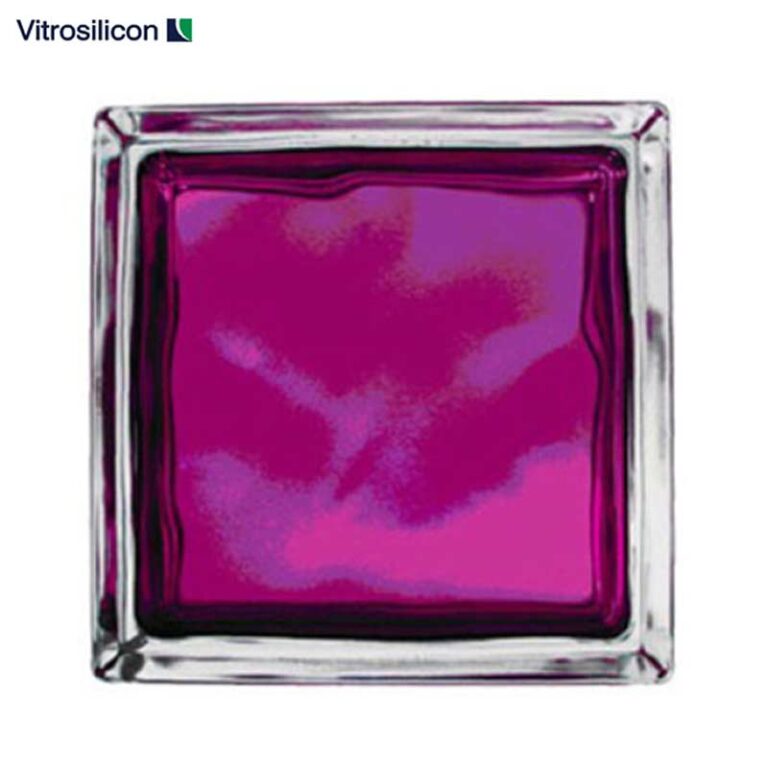 BRIQUE DE VERRE COULEUR ROSE 19x19x8cm VITROSILICON