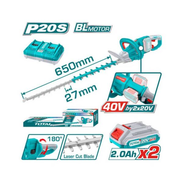 Taille Haie 40V S/FIL Pour Jardins