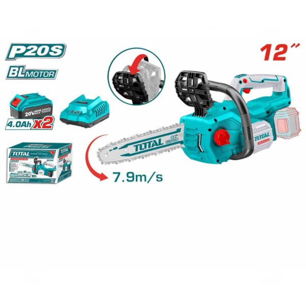 SCIE À CHAÎNE SANS FIL TOTAL 20V 12 Pouces 30 cm
