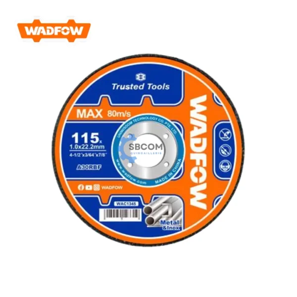 disque tronçonner INOX WADFOW 115 mm SBCOM Tunisie