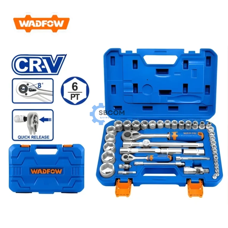 Jeu de 43 clés à cliquet WADFOW 1/2" et 1/4" SBCOM Tunisie