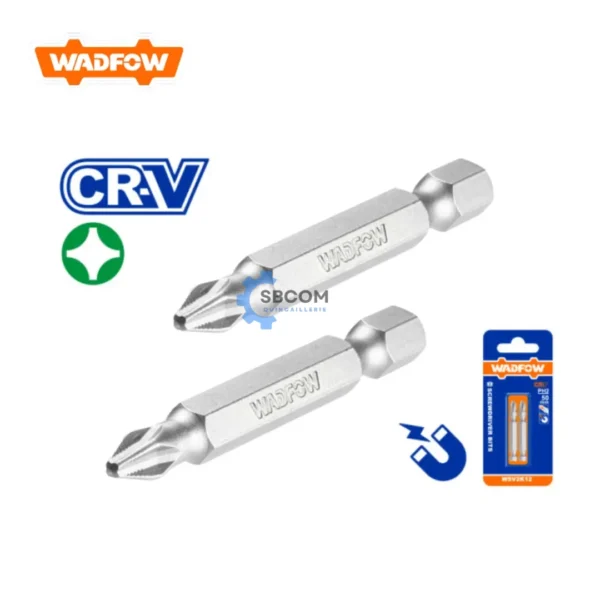 jeu de 2 embouts WADFOW PH2 50mm SBCOM TUNISIE