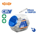 jeu d’embouts PH2+PH2 WADFOW 65 mm 150 pièces SBCOM Tunisie