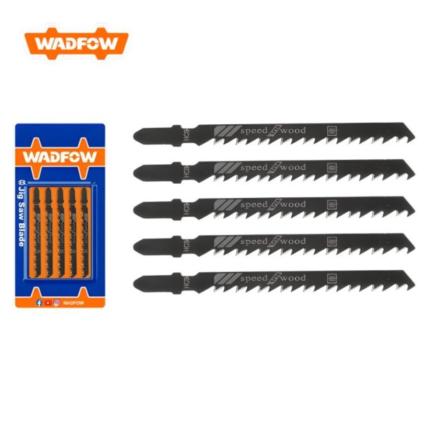 Jeu de lames pour scie sauteuse bois WADFOW – 5 pièces | SBCOM Tunisie