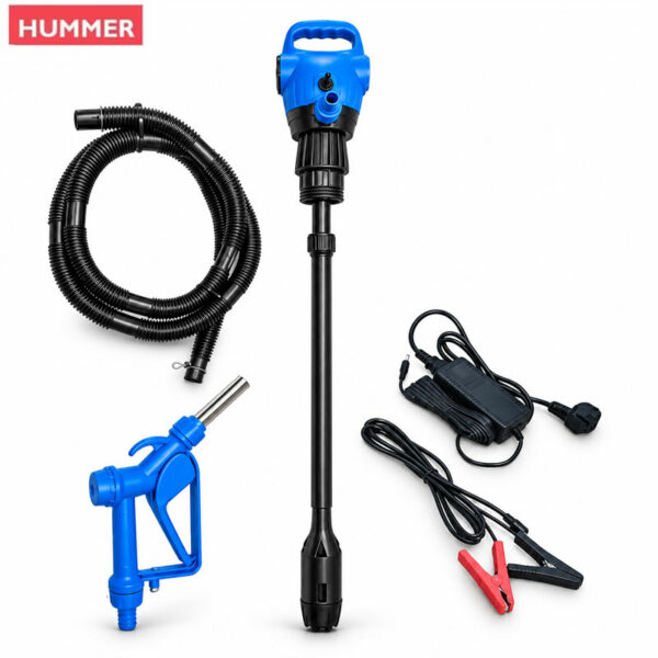 Pompe à fût électrique HUMMER EDP20A 12 V et 220 V avec flexible et pistolet
